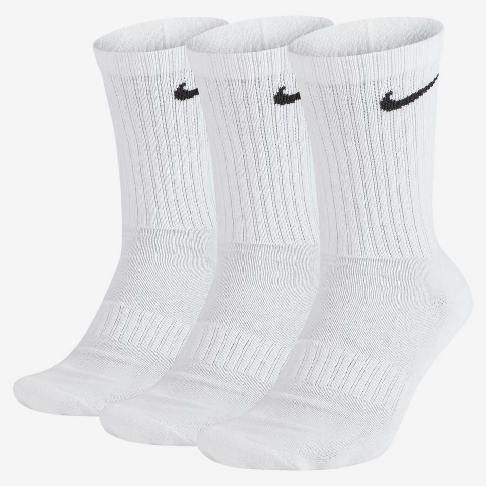 Meia Nike Everyday Cushion Crew 3 pares BRANCA