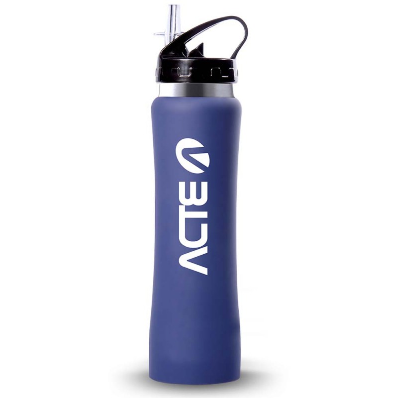 SQUEEZE TÉRMICO ACTE SPORTS EMBORRACHADO 500ML AZUL
