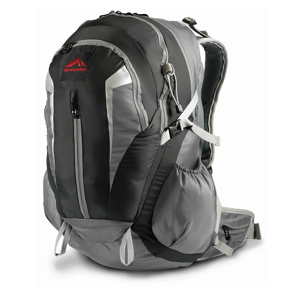 Mochila trilhas e rumos commuter 35 cinza com preto :: Amil Esportes