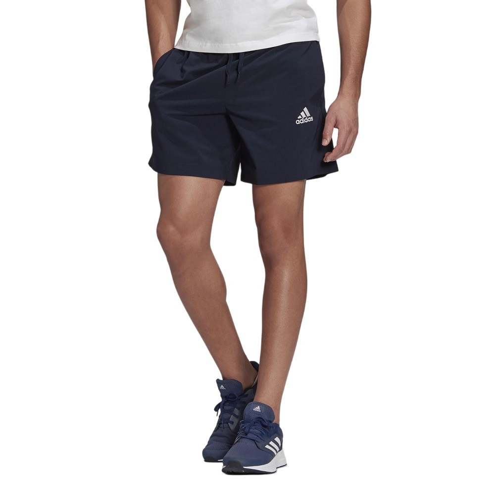 SHORT ADIDAS CHELSEA LOGO PEQUENO AZUL MARINHO MASCULINO