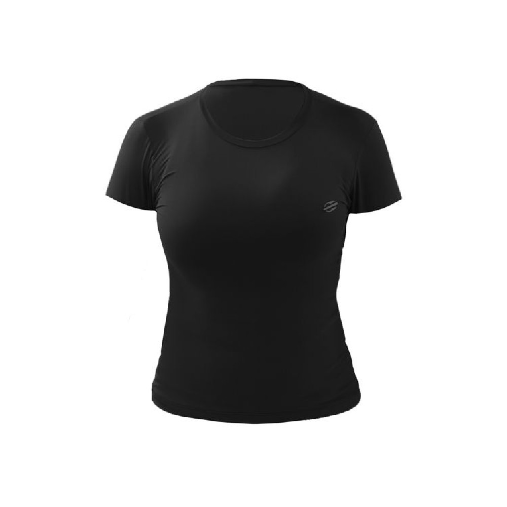 CAMISETA MORMAII DRY ACTION UV50+ PRETA FEMININA