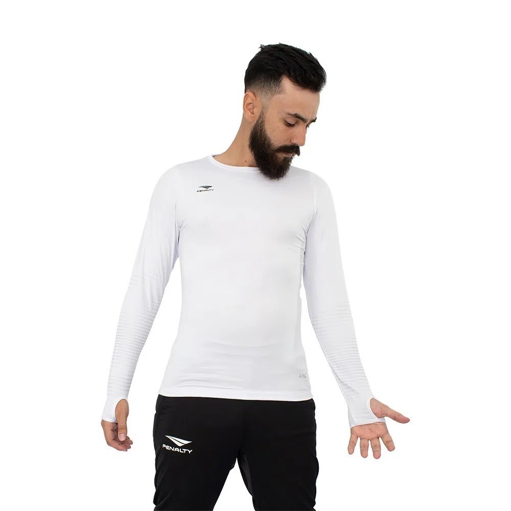CAMISETA TÉRMICA PENALTY DELTA PRO X BRANCA MASCULINA