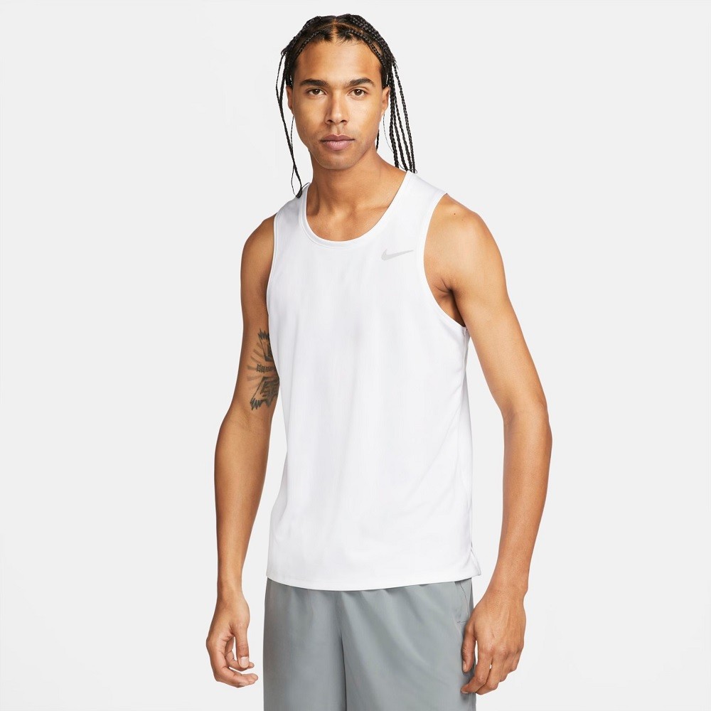 REGATA NIKE DF MILER TANK BRANCA MASCULINA