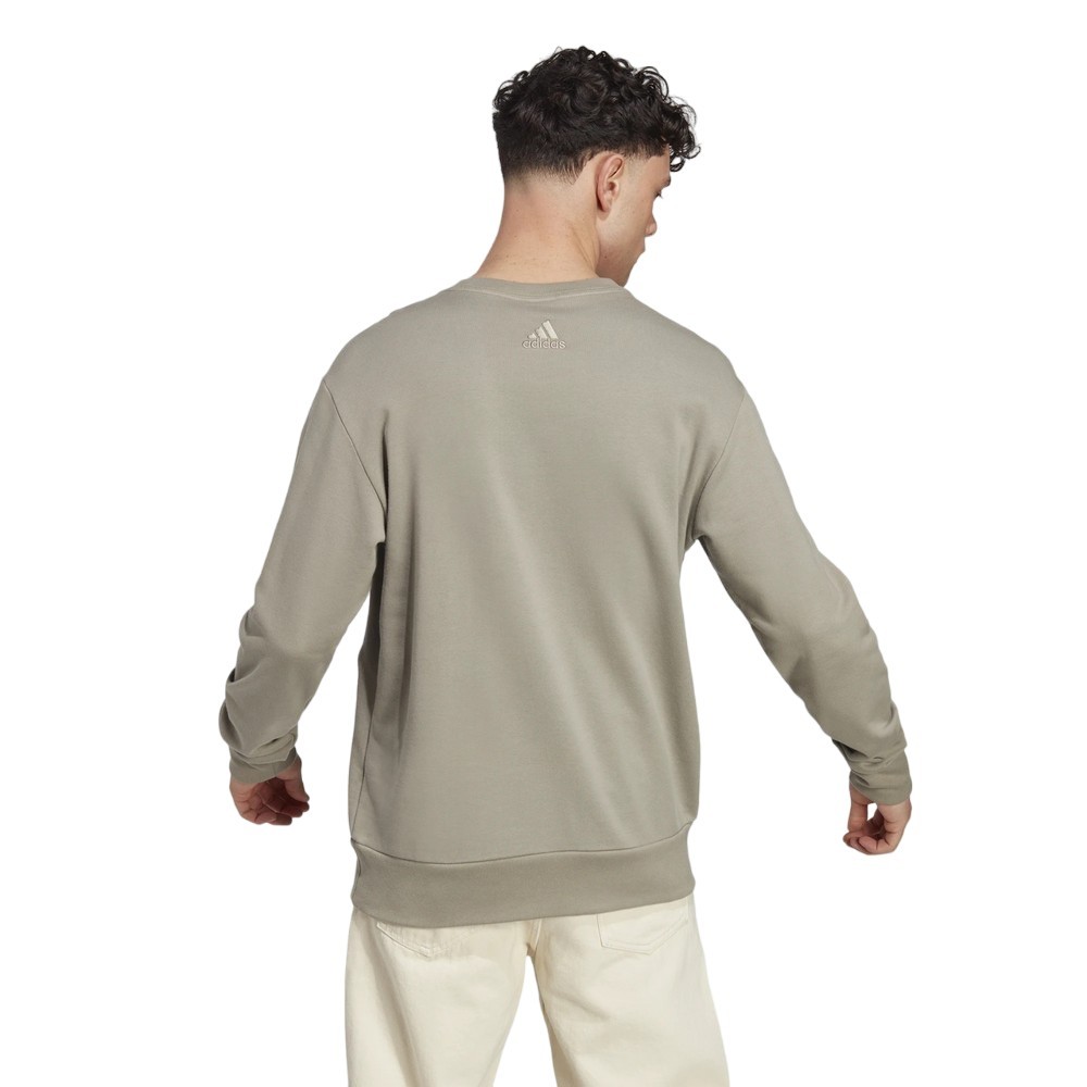 Casaco de moletom adidas logo sem capuz verde masculino :: Amil