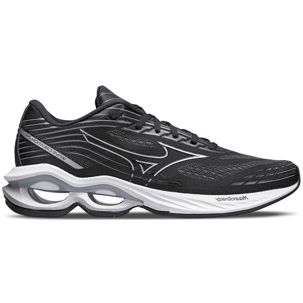 Tenis mizuno wave creation 24 preto com prata masculino Amil Esportes