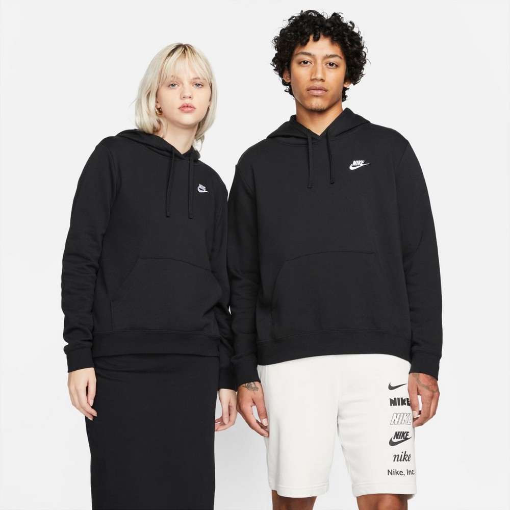 CASACO DE MOLETOM NIKE NSW CLUB FLEECE PRETO FEMININO
