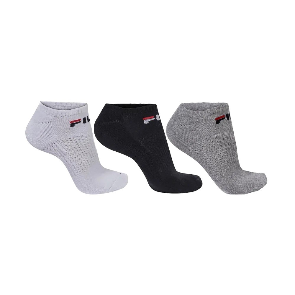 MEIA FILA CANO CURTO BRANCA, PRETA E CINZA