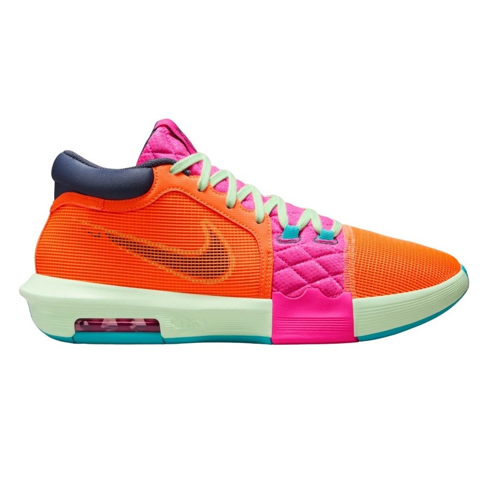 TÊNIS NIKE LEBRON WITNESS VIII LARANJA COM ROSA MASCULINO