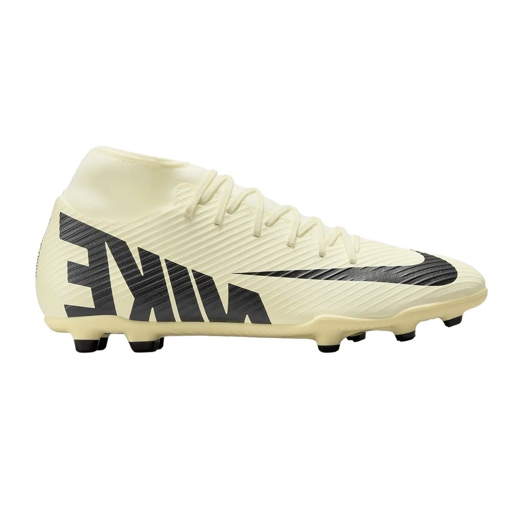 Chuteira nike mercurial superfly club fg/mg bege com preto