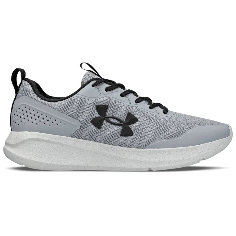 TÊNIS UNDER ARMOUR UA CHARGED ESSENTIAL 2 CINZA COM PRETO MASCULINO