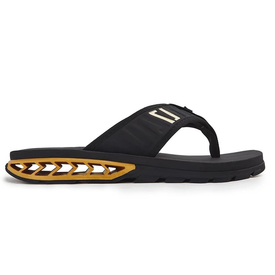 SANDÁLIA KENNER RAKKA ELITE L7 PRETA COM DOURADO