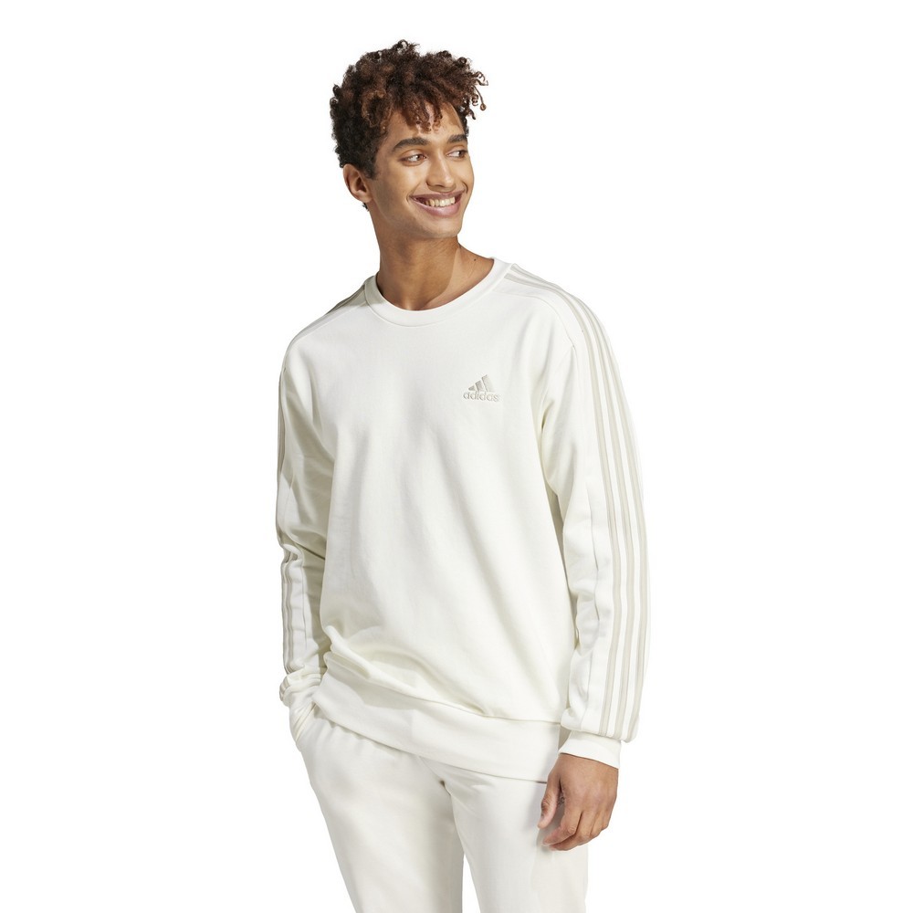 CASACO DE MOLETOM ADIDAS 3 STRIPES BRANCO MASCULINO