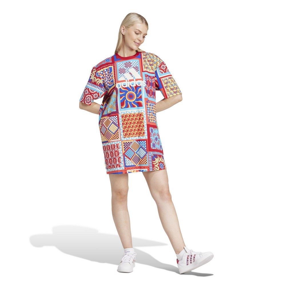 Vestido adidas farm rio colorido feminino Amil Esportes