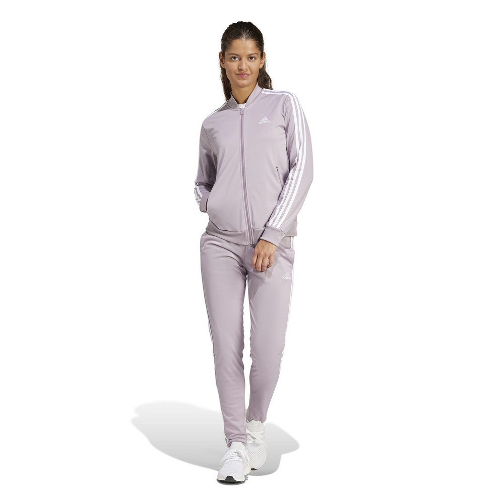 CONJUNTO ADIDAS 3 STRIPES ROSA FEMININO