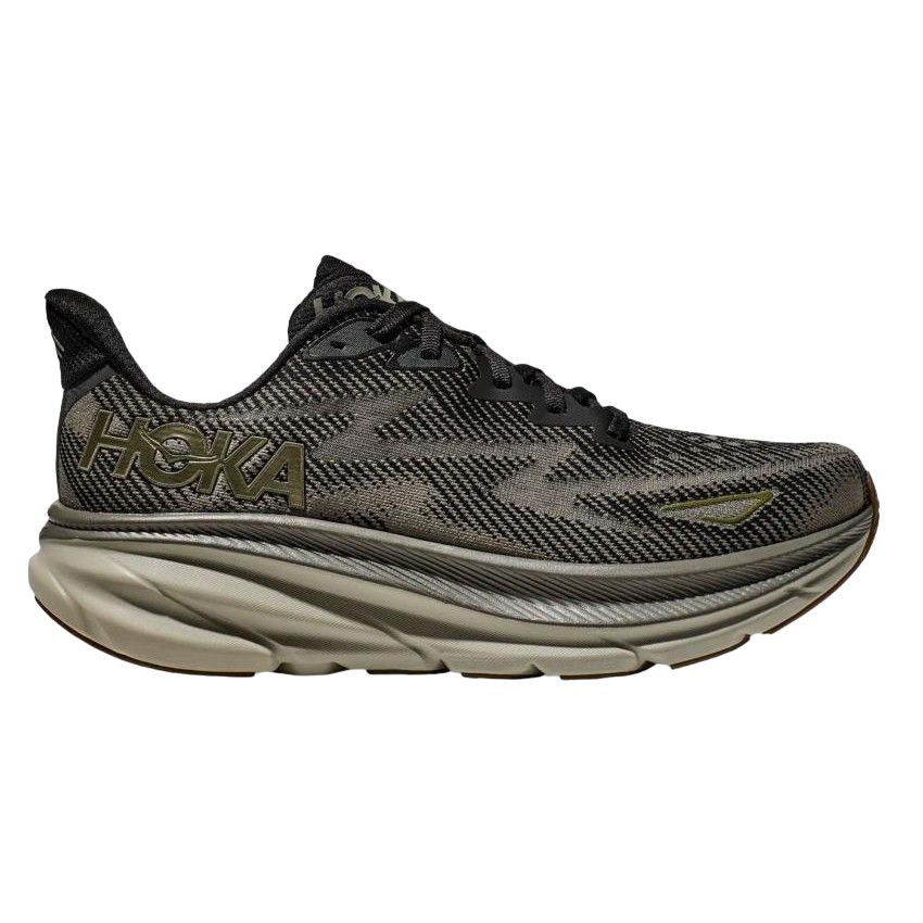 TÊNIS HOKA CLIFTON 9 PRETO COM VERDE MASCULINO