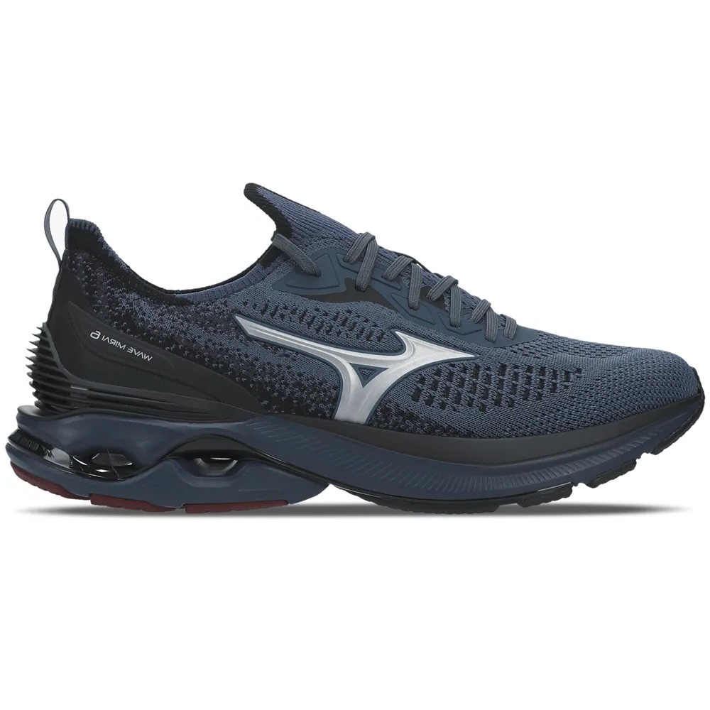 TÊNIS MIZUNO WAVE MIRAI 6 AZUL MARINHO COM PRETO MASCULINO