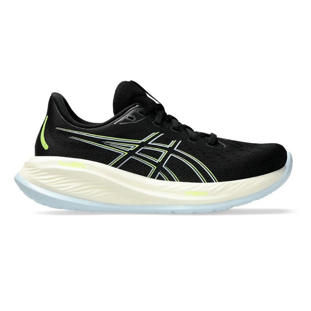 TÊNIS ASICS GEL-CUMULUS 26 PRETO COM AMARELO FEMININO