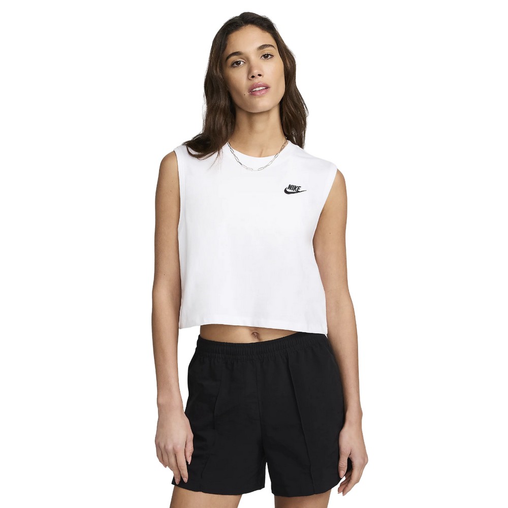 CROPPED NIKE NSW CLUB CRP SL TEE BRANCO FEMININO