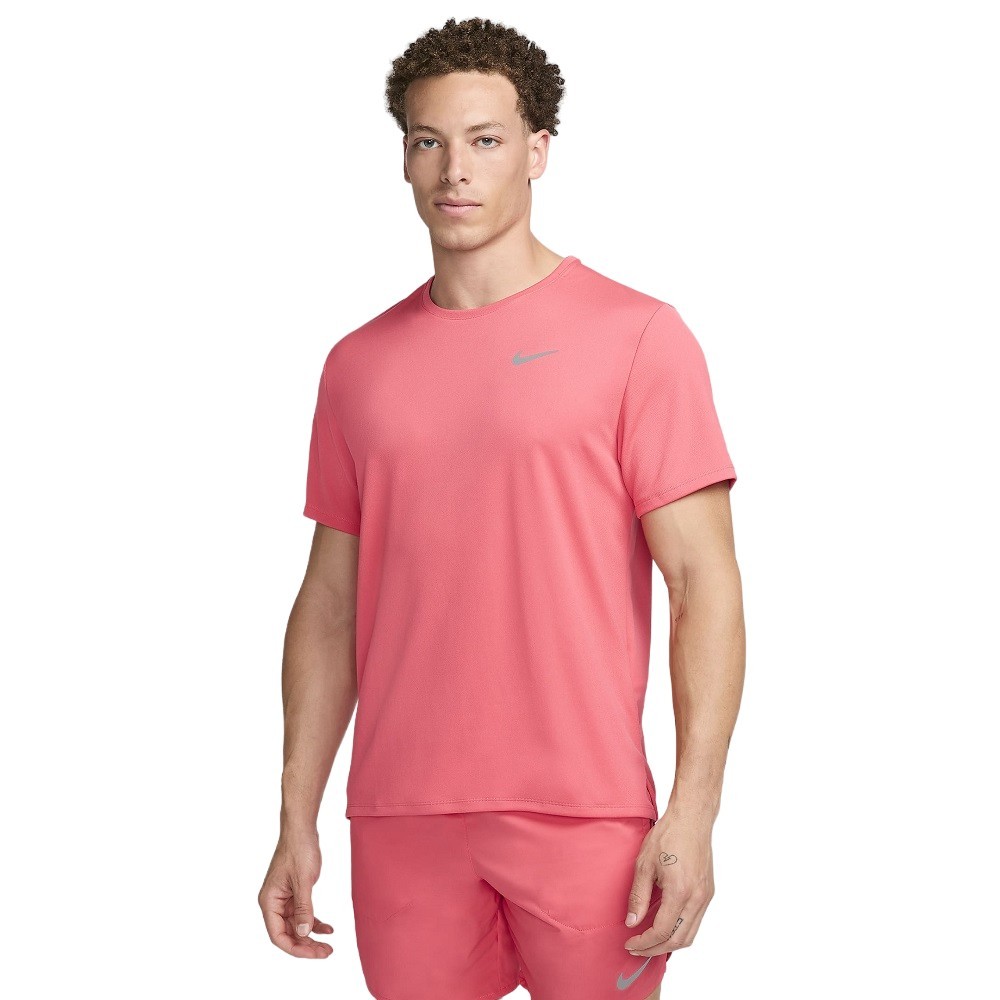 Camiseta nike df uv miler ss rosa masculina :: Amil Esportes