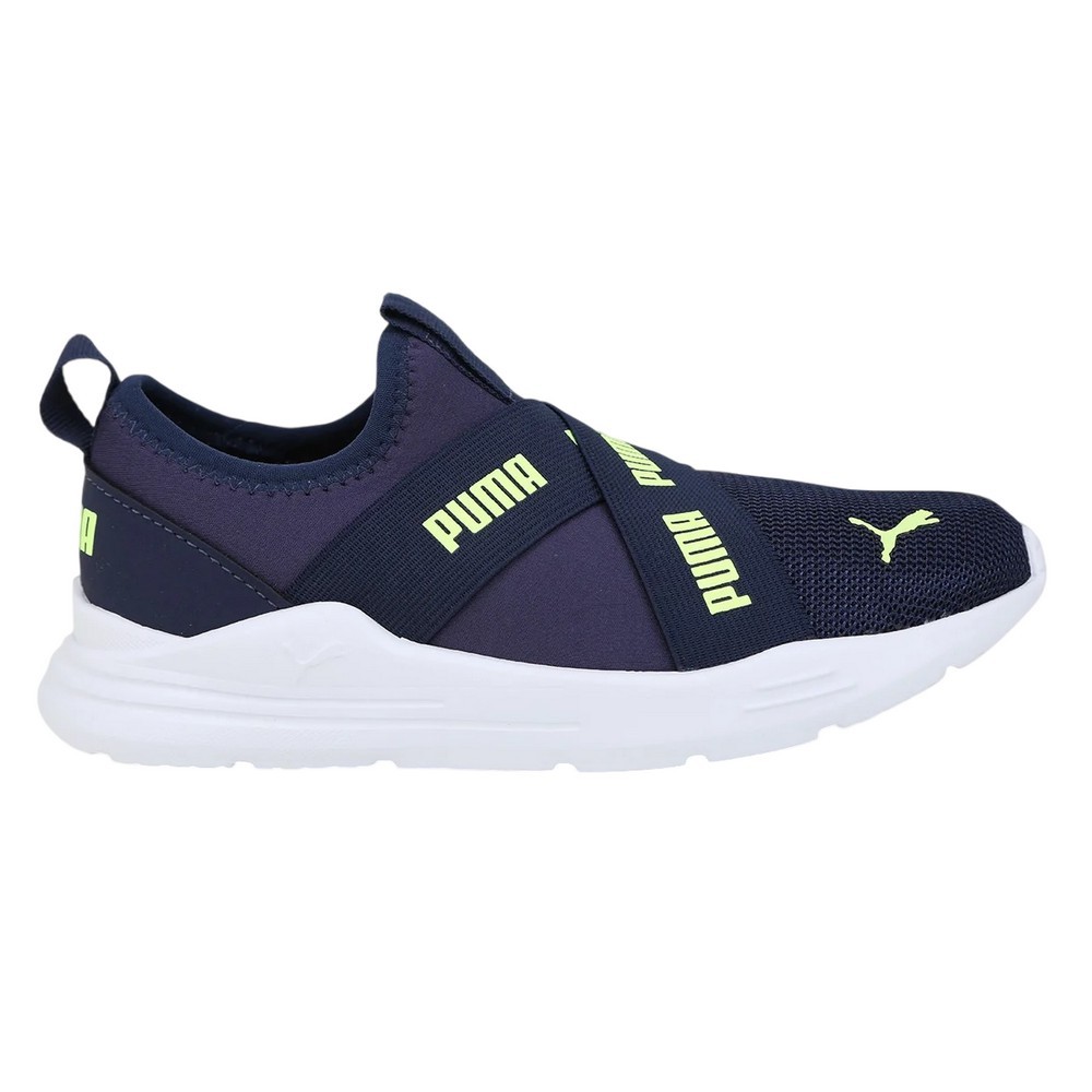 TÊNIS PUMA WIRED RUN SLIP-ON PS AZUL MARINHO JUVENIL