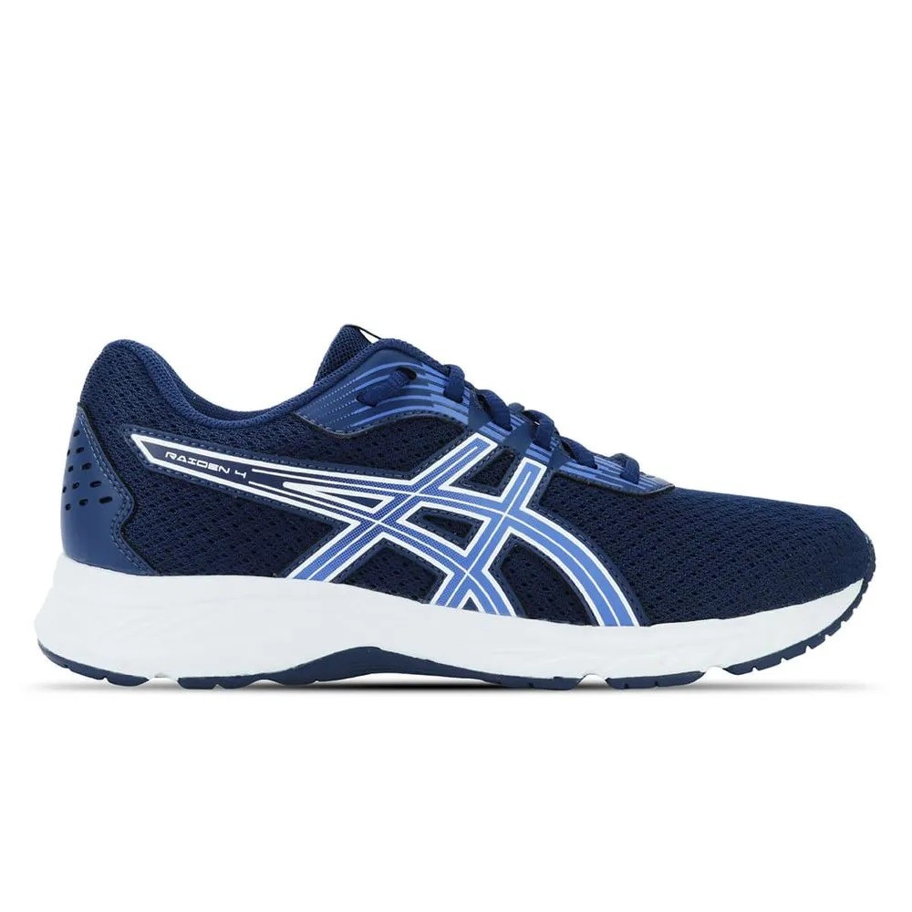 TENIS ASICS RAIDEN 4 AZUL COM BRANCO FEMININO