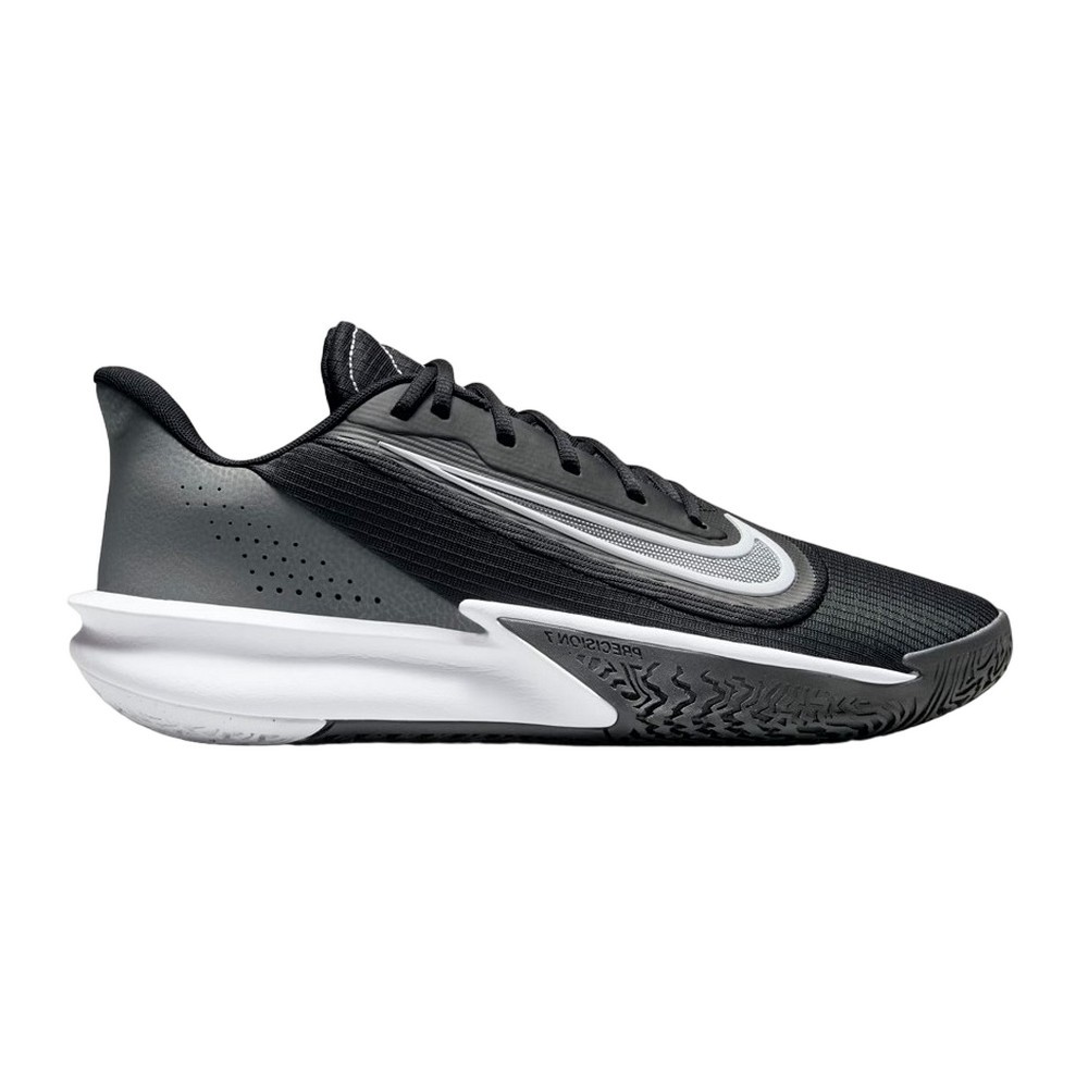 Tênis nike precision vii preto com branco e cinza masculino