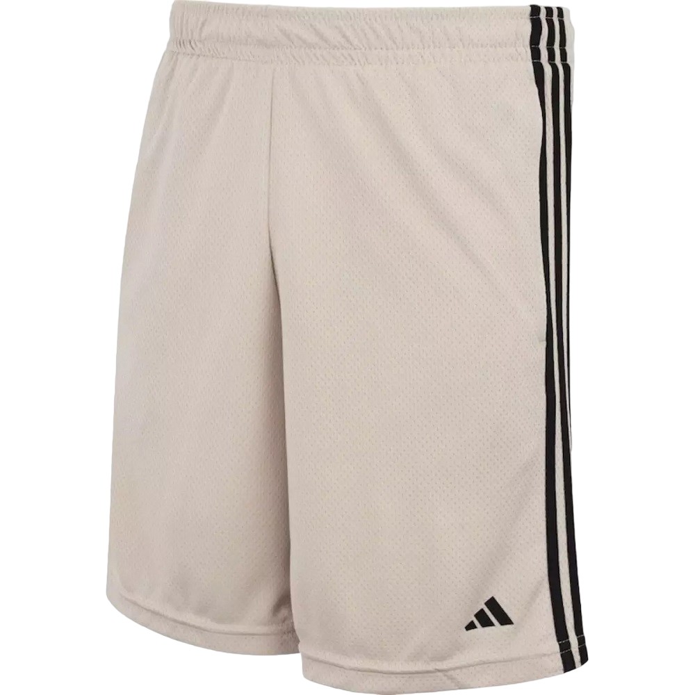 SHORT ADIDAS 3 LISTRAS AREIA COM PRETO MASCULINO