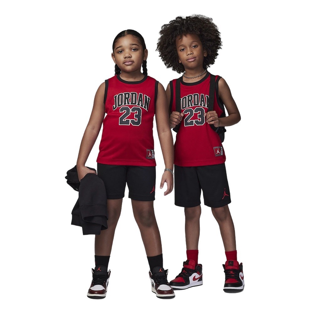Conjunto nike jordan 23 jersey vermelho com preto infantil :: Amil