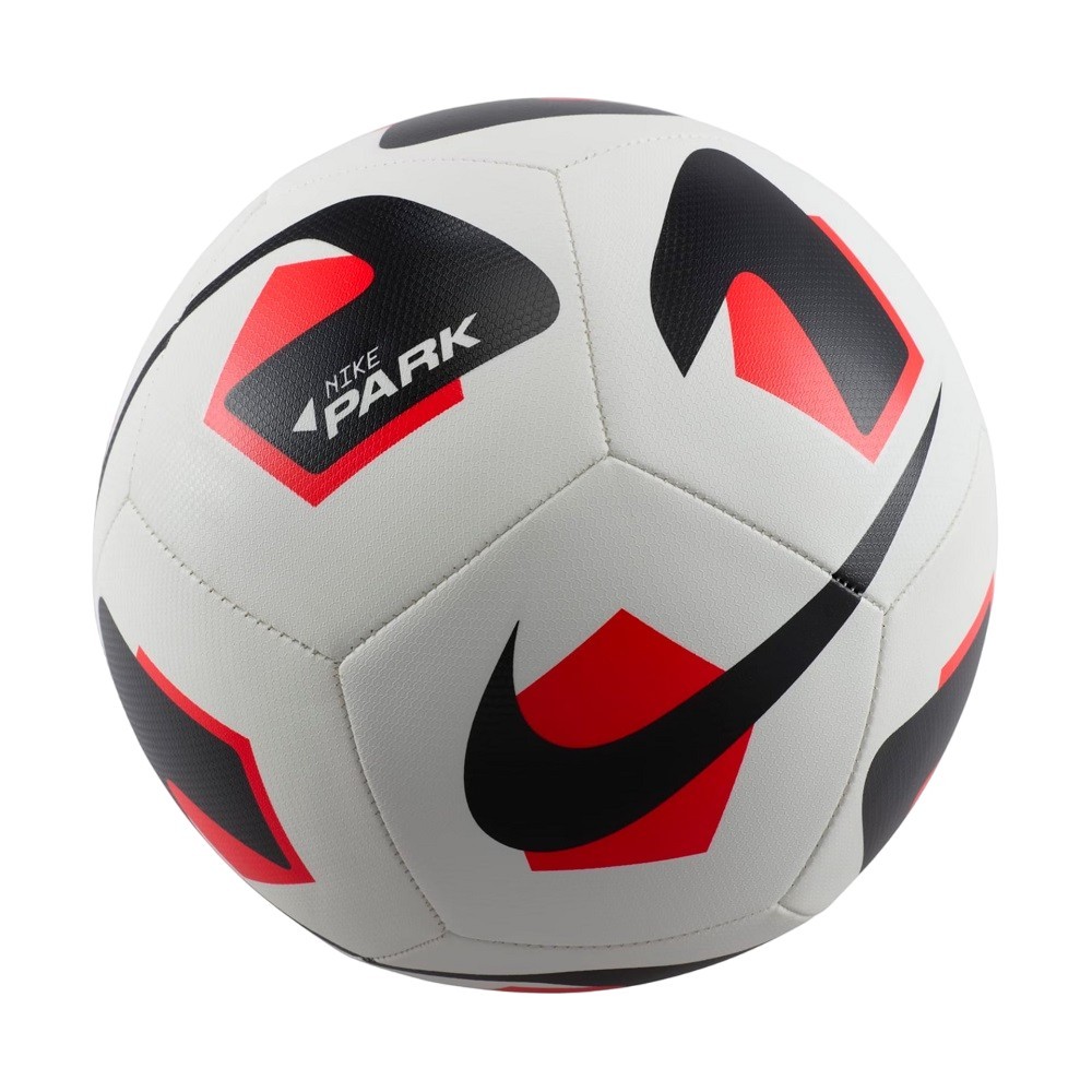 BOLA NIKE PARK TEAM - 2.0 BRANCA COM PRETO E VERMELHO