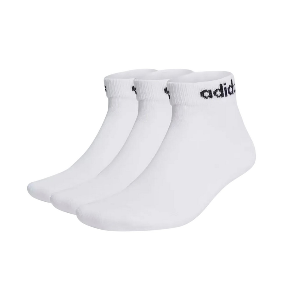 MEIA ADIDAS CANO MÉDIO LINEAR 3P BRANCA
