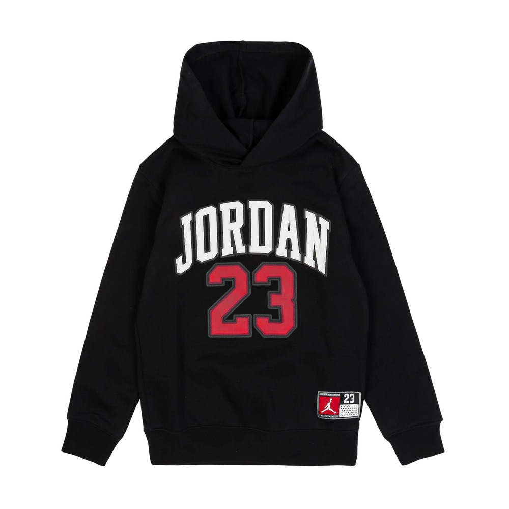 CASACO MOLETOM NIKE JORDAN FLEECE PULLOVER PRETO COM BRANCO JUVENIL