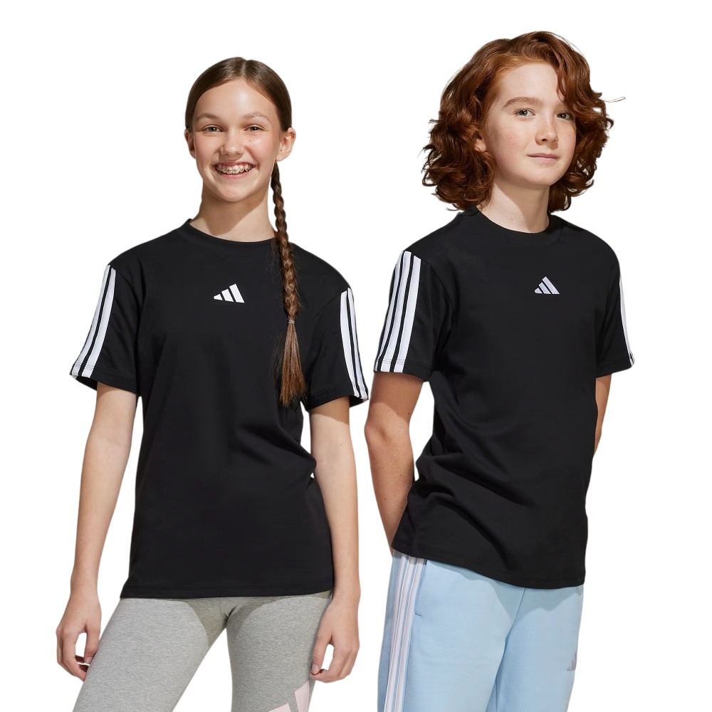 CAMISETA ADIDAS 3 STRIPES JUNIOR PRETA JUVENIL