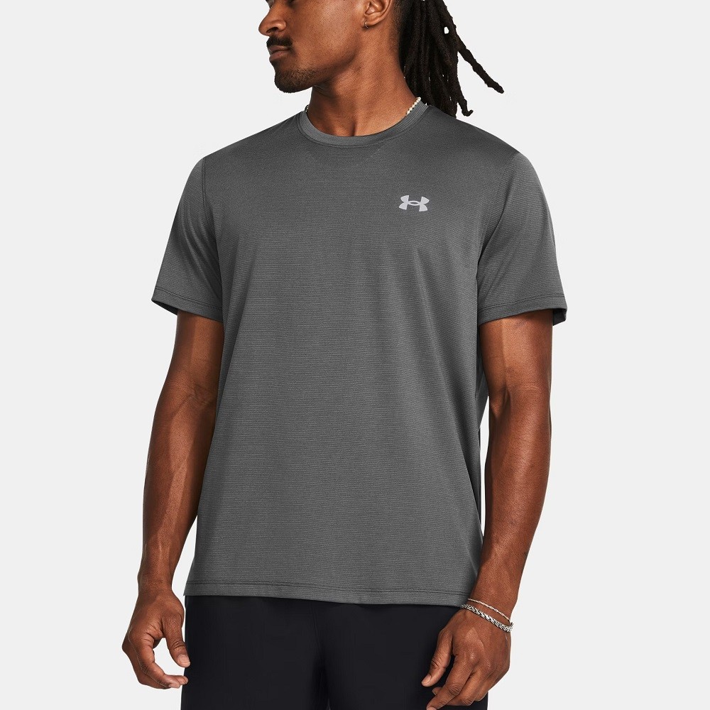 CAMISETA UNDER ARMOUR LAUNCH CINZA MASCULINA