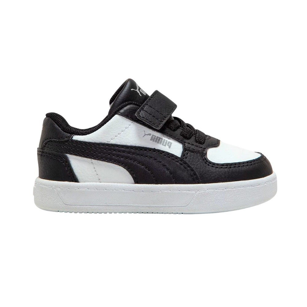 Tenis puma caven ac ps preto com branco juvenil :: Amil Esportes