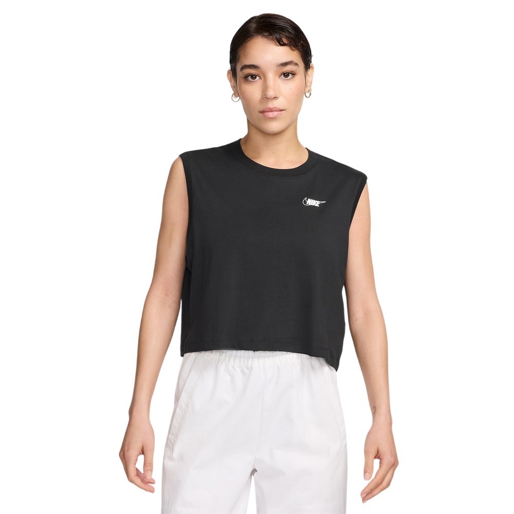 CAMISETA NIKE CLUB CRP SL TEE HBR PRETA FEMININA