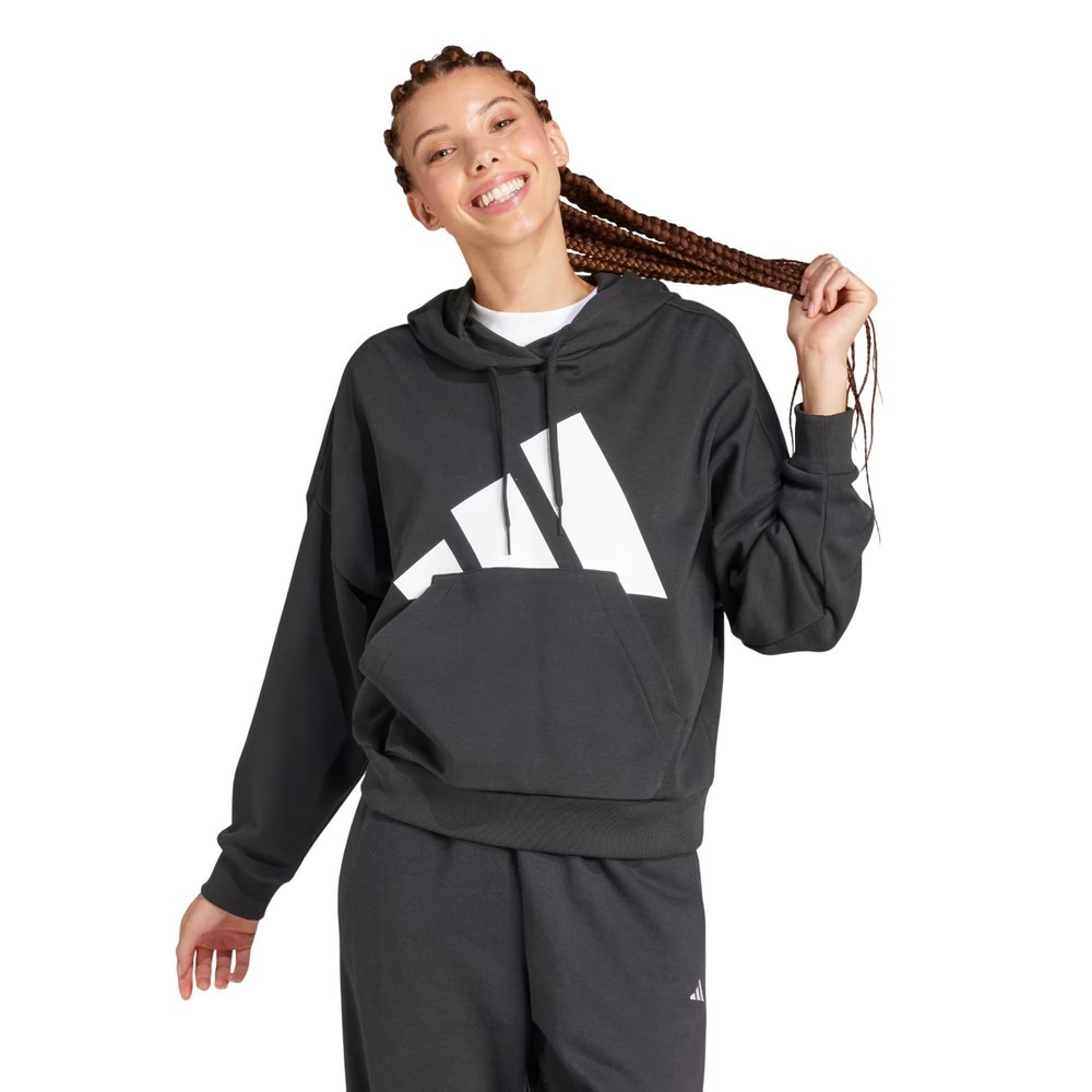 CASACO DE MOLETOM ADIDAS BIG LOGO PRETO FEMININO