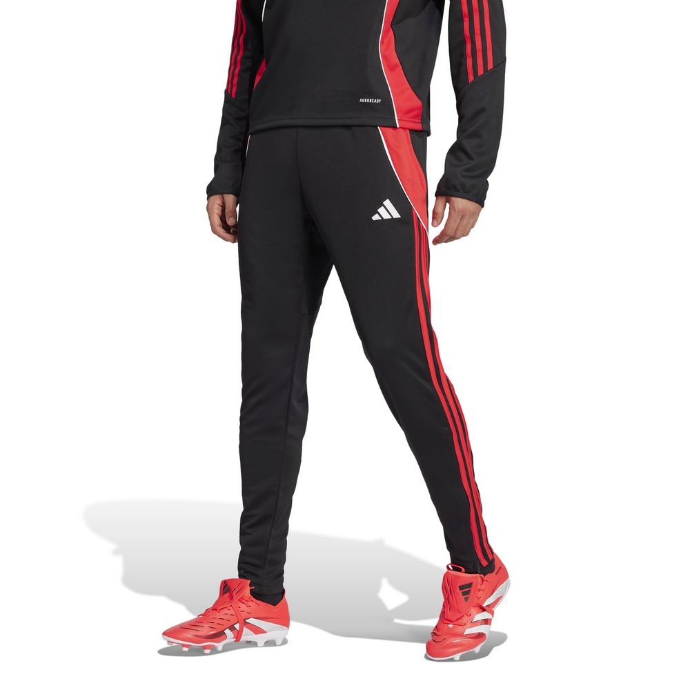 CALÇA ADIDAS TIRO 24 PRETA COM VERMELHO MASCULINA