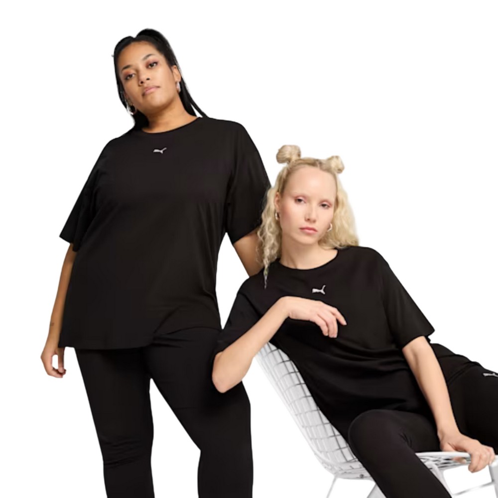 CAMISETA PUMA ESS RELAXED TEE PRETA FEMININA