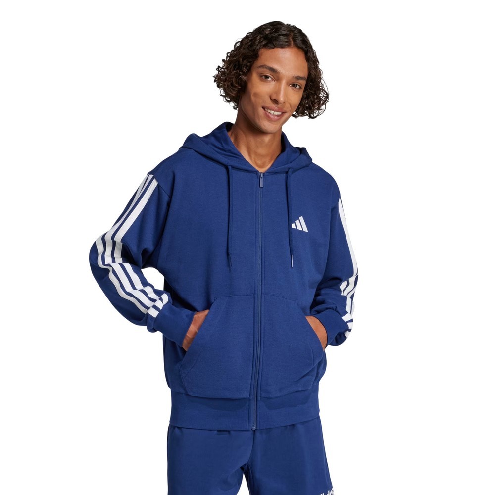 Jaqueta adidas 3 stripes azul marinho masculina :: Amil Esportes