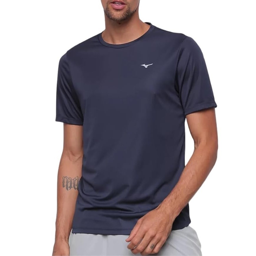CAMISETA MIZUNO RUN SPARK 2 AZUL MARINHO MASCULINA