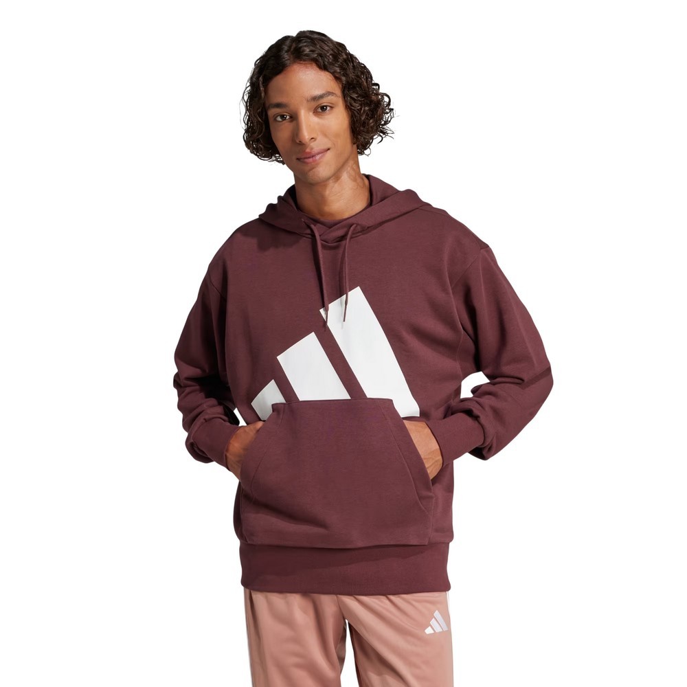 CASACO DE MOLETOM ADIDAS BIG LOGO VINHO MASCULINO