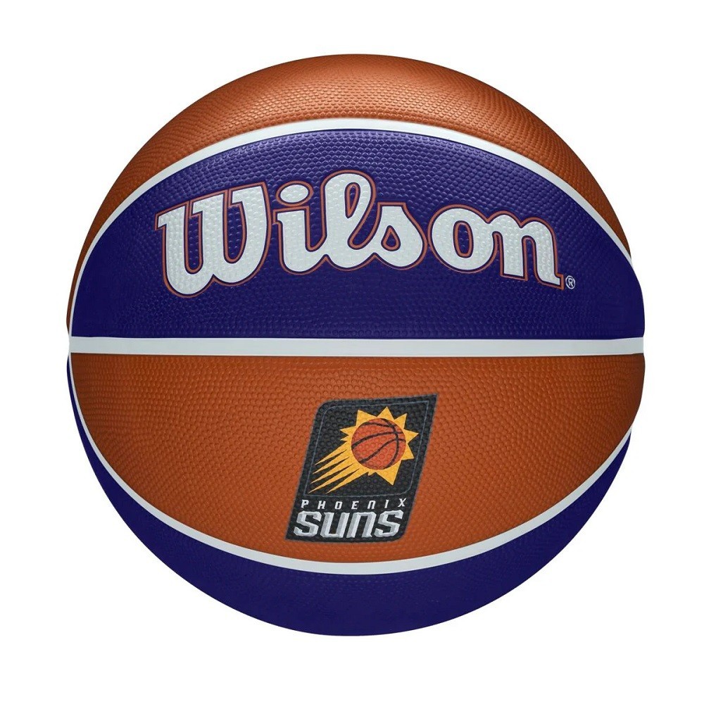 BOLA WILSON BASQUETE NBA TEAM TRIBUTE NBA TEAM TRIBUTE PHO SUNS 7 LARANJA COM AZUL