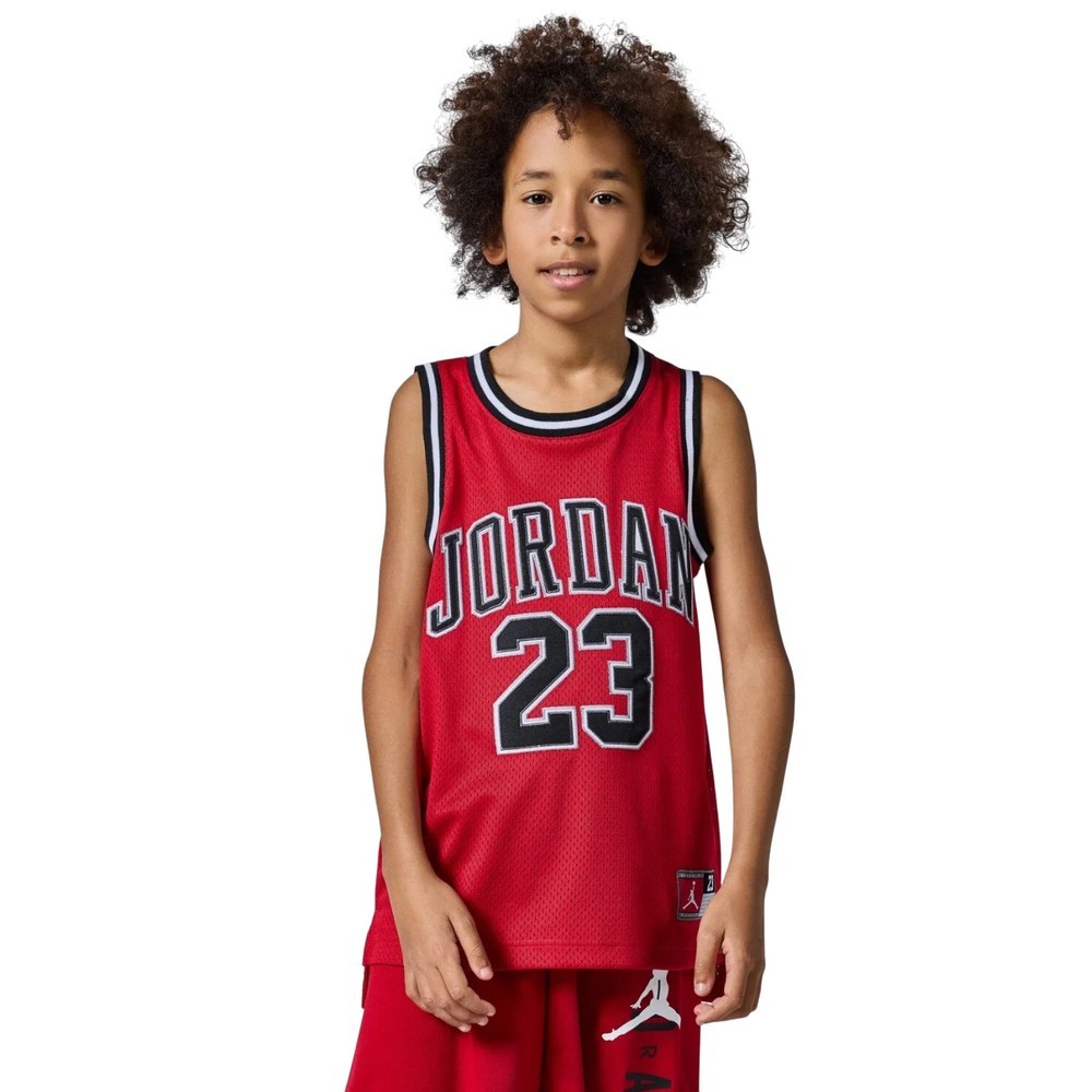 REGATA NIKE JORDAN JORDAN 23 JERSEY BOYS VERMELHA COM PRETA JUVENIL