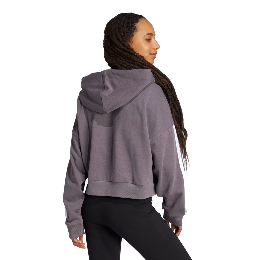 Casaco moletom fecha adidas stripes chumbo feminino :: Amil Esportes