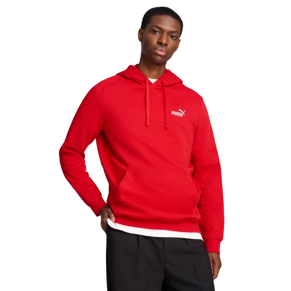 CASACO DE MOLETOM PUMA ESS SMALL LOGO VERMELHO MASCULINO