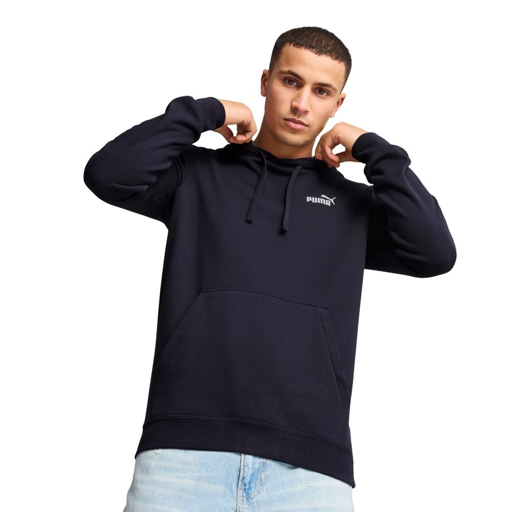 Casaco de moletom puma ess small logo hoodie azul marinho