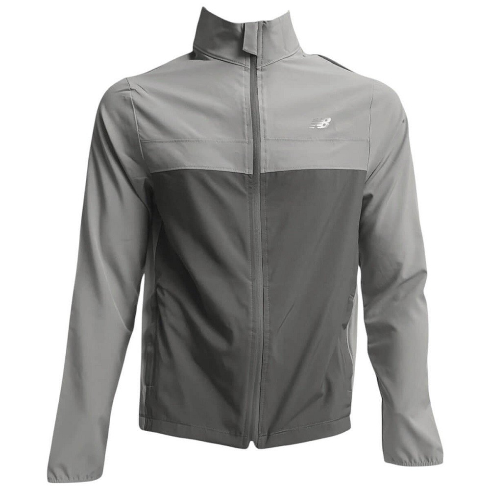 JAQUETA NEW BALANCE SPORT ESSENTIALS CINZA MASCULINA