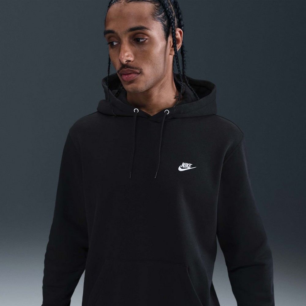 CASACO DE MOLETOM NIKE CLUB FLEECE PRETO MASCULINO