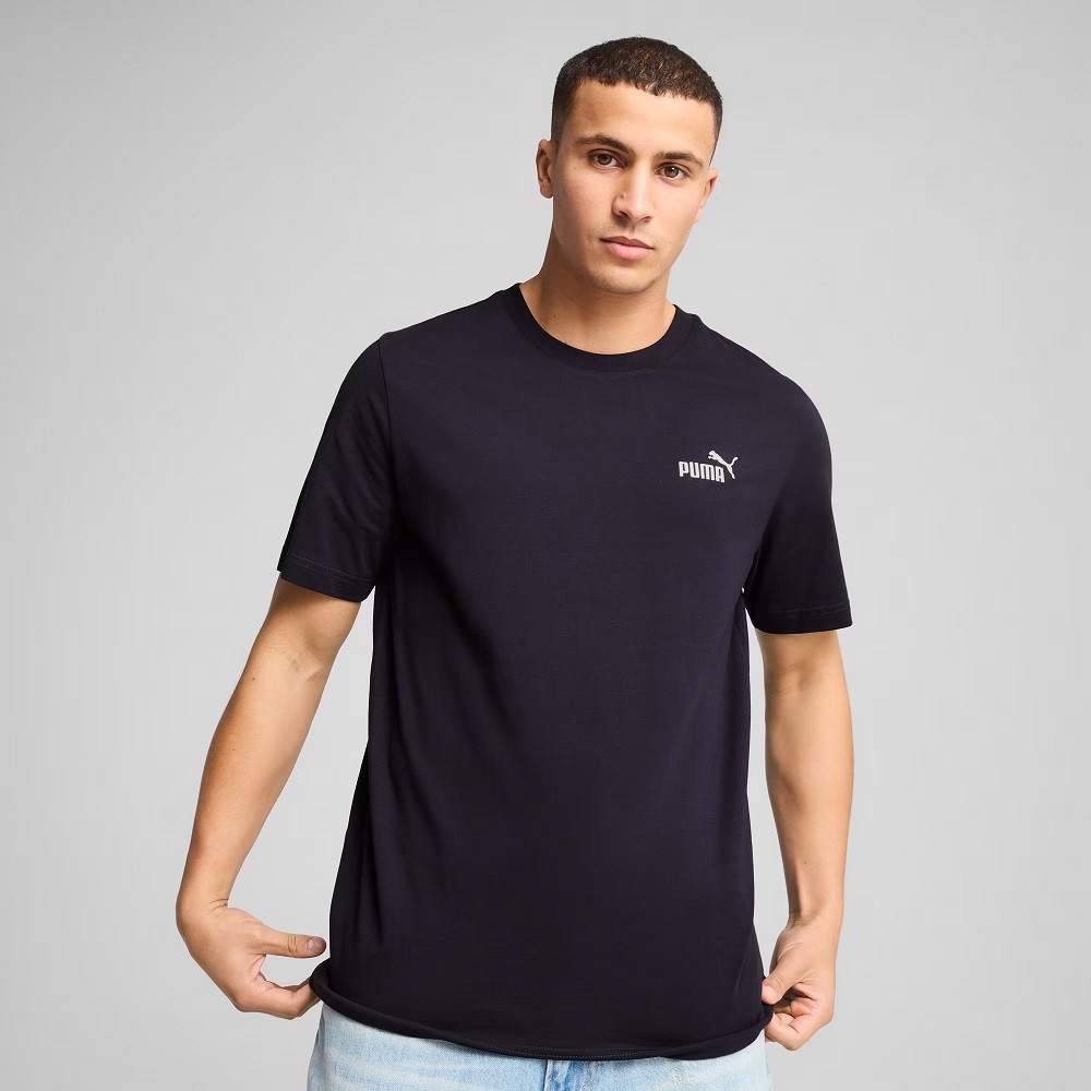 CAMISETA PUMA ESS SMALL NO. 1 LOGO TEE AZUL MARINHO MASCULINA