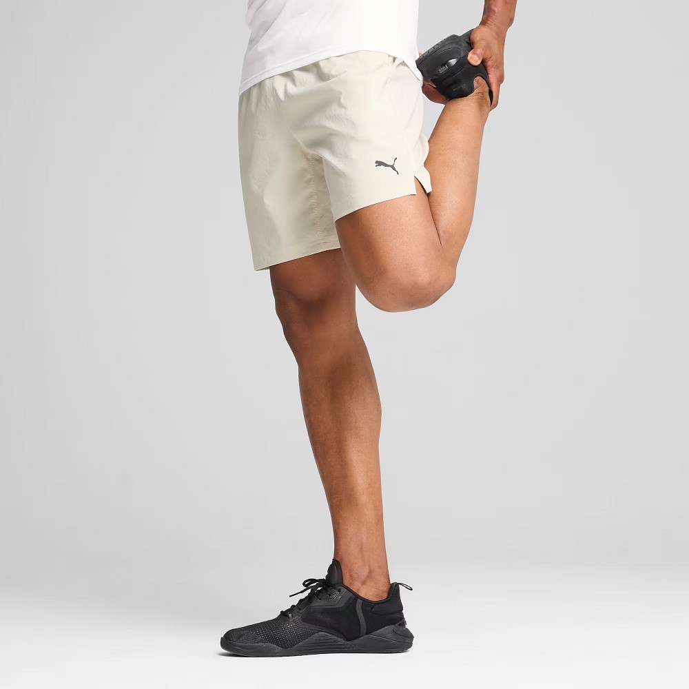 SHORT PUMA TAD ESSENTIALS 7" WOVEN BEGE MASCULINO